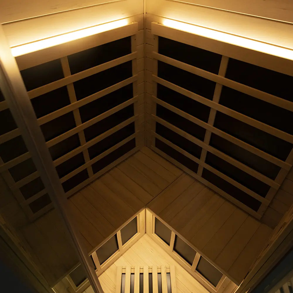 SH07 corner sauna dimensions diagram
