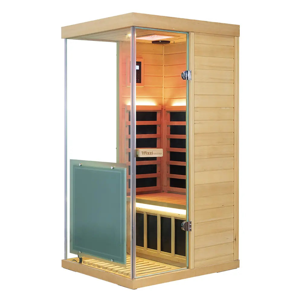 909MX Mini hemlock sauna dimensions diagram