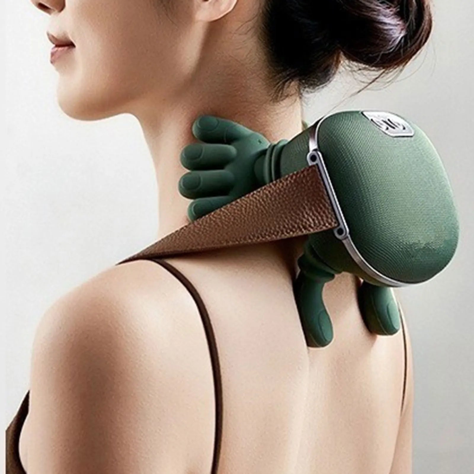 Electric Neck Massager Deep Tissue Shiatsu Shoulder Back Cervical Massage Machine Bionic Heated Fatigue Relief muscle massagers