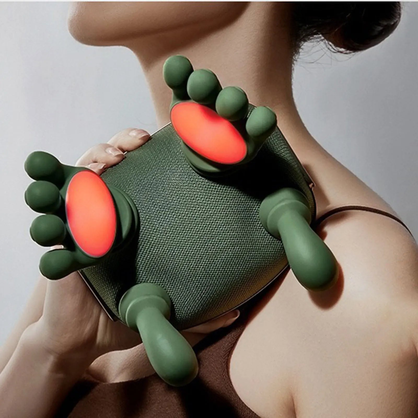 Electric Neck Massager Deep Tissue Shiatsu Shoulder Back Cervical Massage Machine Bionic Heated Fatigue Relief muscle massagers
