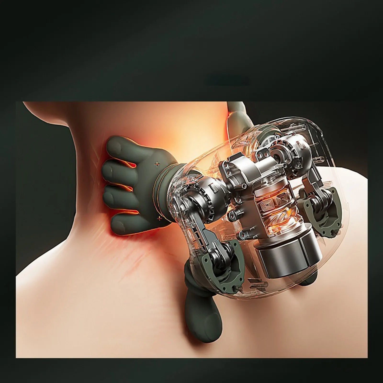 Electric Neck Massager Deep Tissue Shiatsu Shoulder Back Cervical Massage Machine Bionic Heated Fatigue Relief muscle massagers