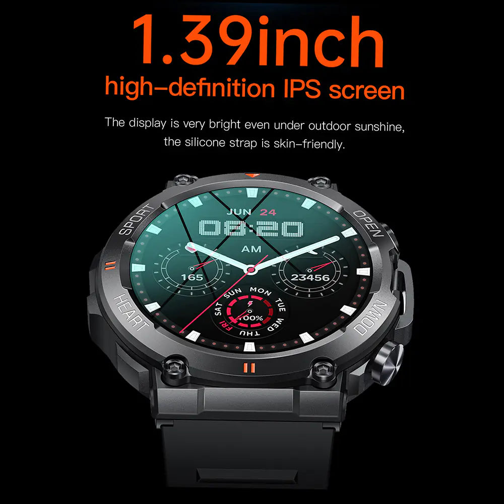 Men's Smart Watch with Bluetooth Calling & Fitness Tracker - 1.39" HD Display, 100+ Sports Modes, Waterproof Activity Tracker | Ultimate Smartwatch for Android & iOS