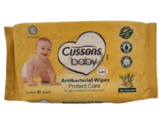Cussons Baby Antibacterial Wipes 50 Count