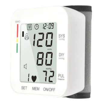Wrist Blood Pressure Monitor - Fully Automatic Digital BP Monitor with Voice Announcement & LCD Display