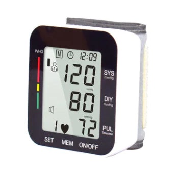 Wrist Blood Pressure Monitor - Fully Automatic Digital BP Monitor with Voice Announcement & LCD Display
