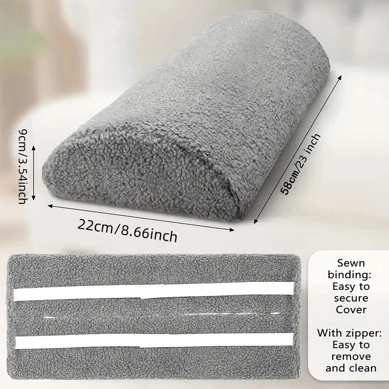 Knee Pillow for Side Sleepers Memory Foam Leg Pillows for Sleeping Yoga Bed Half Moon Bolster Pillow for Neck Pain Relief