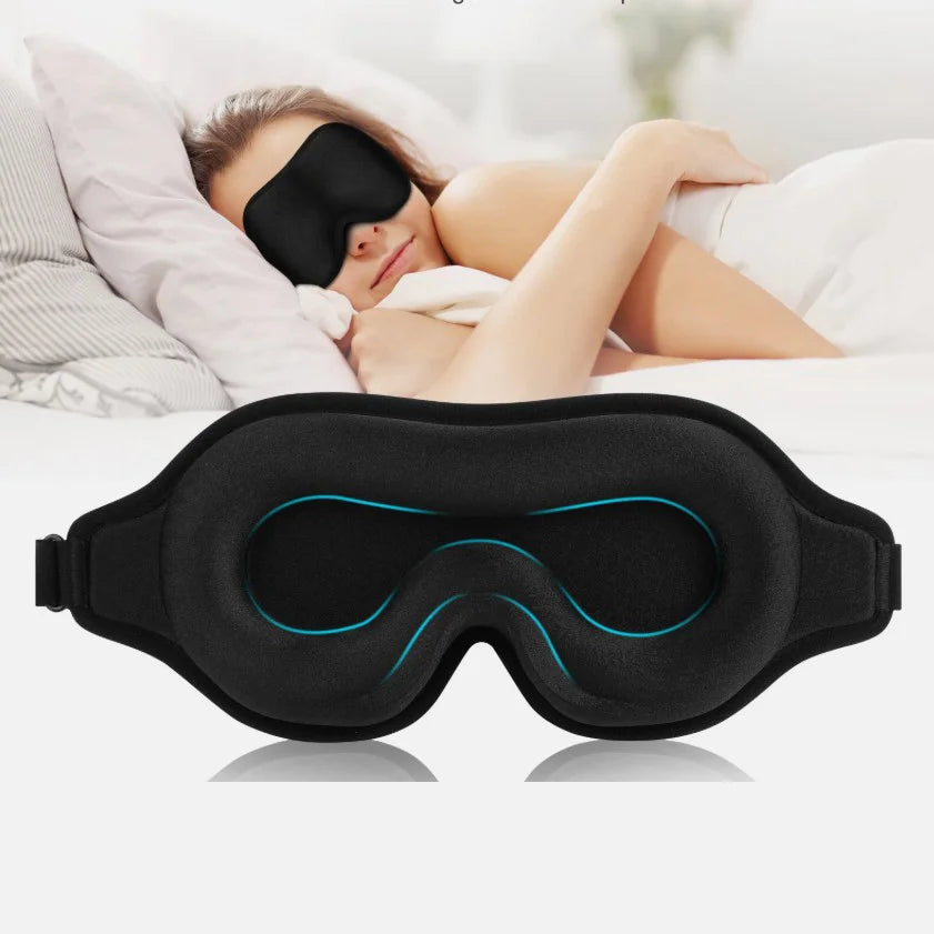 3D Sleeping Eyes Mask Block Out Light Memory Foam Silk Soft Padded Sleep Masker For Eyes Sleep Aid Blindfold Eyepatch Eye Shade