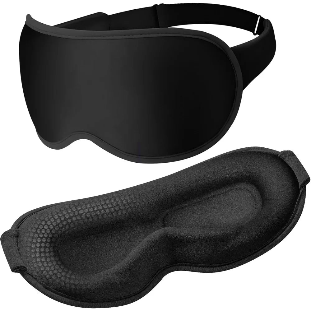 3D Contoured Eye Mask with Zero Pressure, 100% blackout,Eye mask for Sleep,Suitable for offices, napping, travel, and relaxation