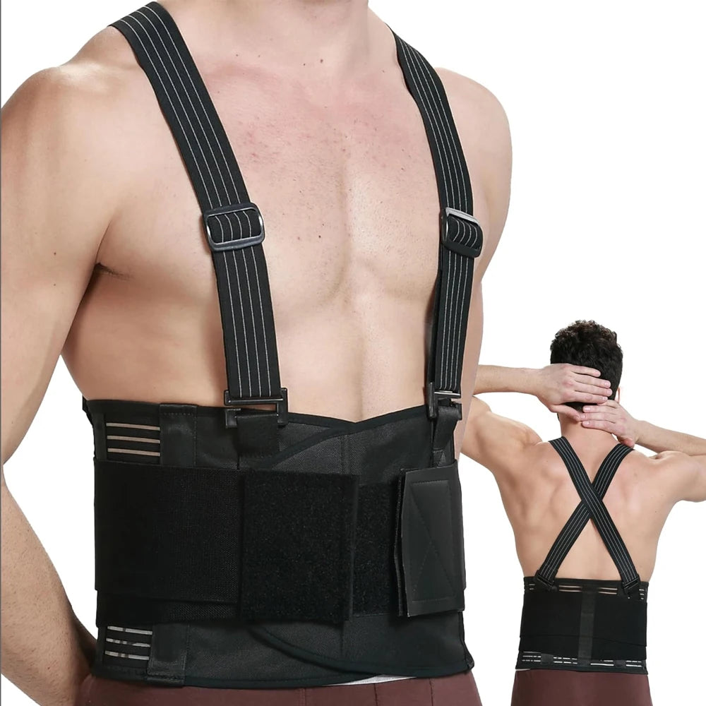 1PCS Working Lumbar Lower Back Brace Support Belt with Adjustable Straps- Back Pain Relief,Injury Recovery,Heavy Lifting Support