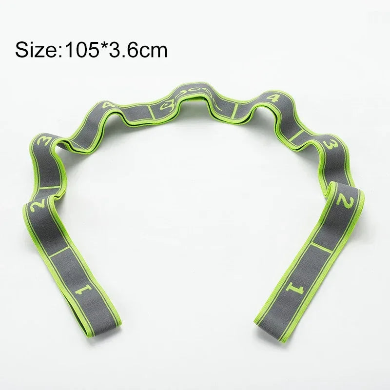 Yoga Pull Strap Belt Polyester Latex Elastic Latin Dance Stretching Band Loop Yoga Pilates Fitness Exercise Resistance Bands