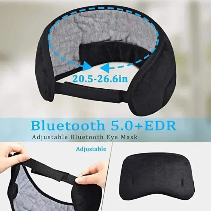 Bluetooth 5.0 Eye Mask Music Play Sleeping Headphones Soft 3D Answering Phone Calls Wireless Sleep Goggles for Sleep Headphones