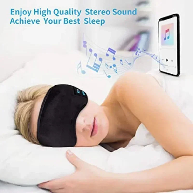 Bluetooth 5.0 Eye Mask Music Play Sleeping Headphones Soft 3D Answering Phone Calls Wireless Sleep Goggles for Sleep Headphones
