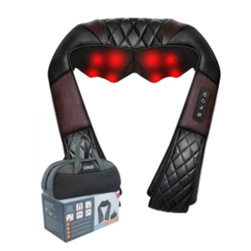 Electric Neck Massager Relax Muscles Relieve Stress Tension  Customized Automatic Timing Shiatsu Pillow With Bag Athletes Office