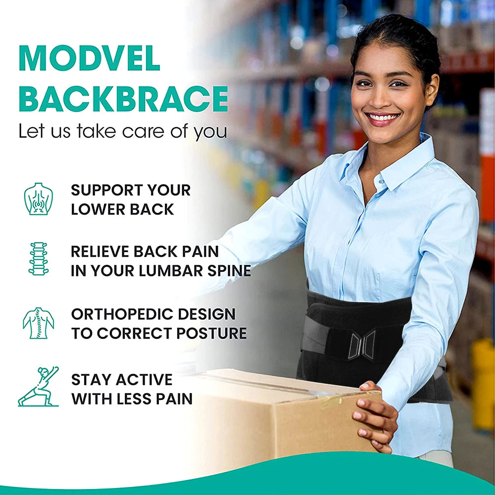 Back Brace for Lower Back Pain Relief - Lumbar Support Belt with Adjustable Pulley System,Bionic Spine Design -  for Men &Women
