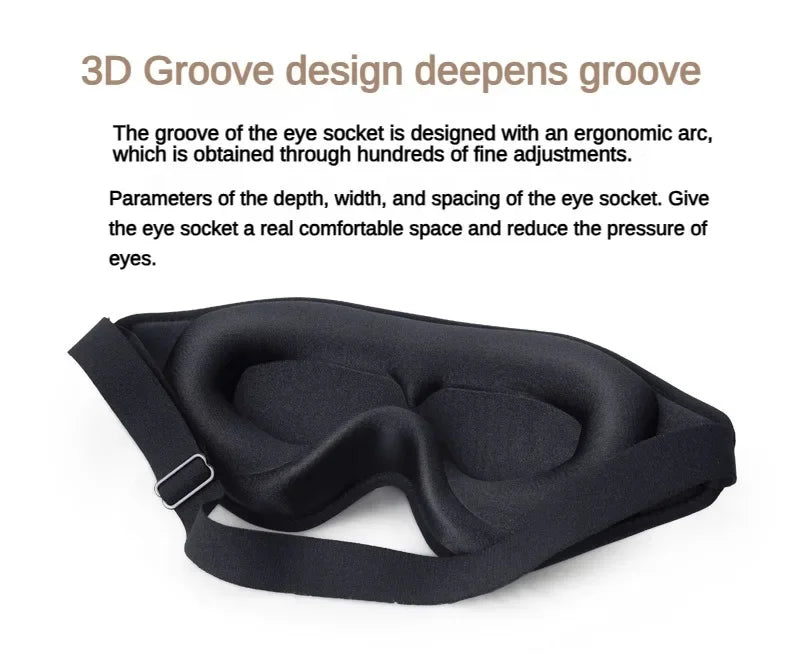 3D Sleeping Mask Memory Foam Block Out Light Sleep Mask Eye Shade Blindfold for Eye Sleep Masker Sleeping Aid Face Mask Eyepatch