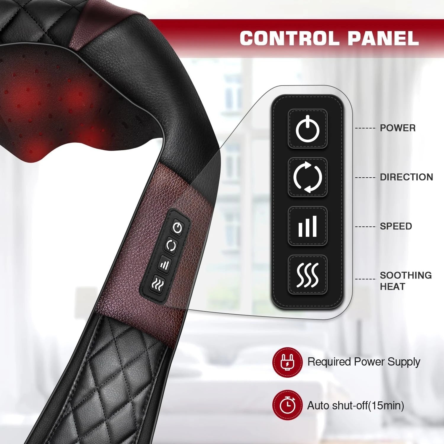 Electric Neck Massager Relax Muscles Relieve Stress Tension  Customized Automatic Timing Shiatsu Pillow With Bag Athletes Office