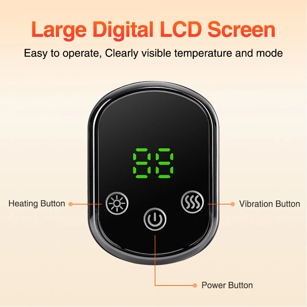 Electric Neck Massager with Heat,3-Level Heating & Vibration for Pain Relief,Rechargeable Heated Neck Wrap Relax Stiff Muscles