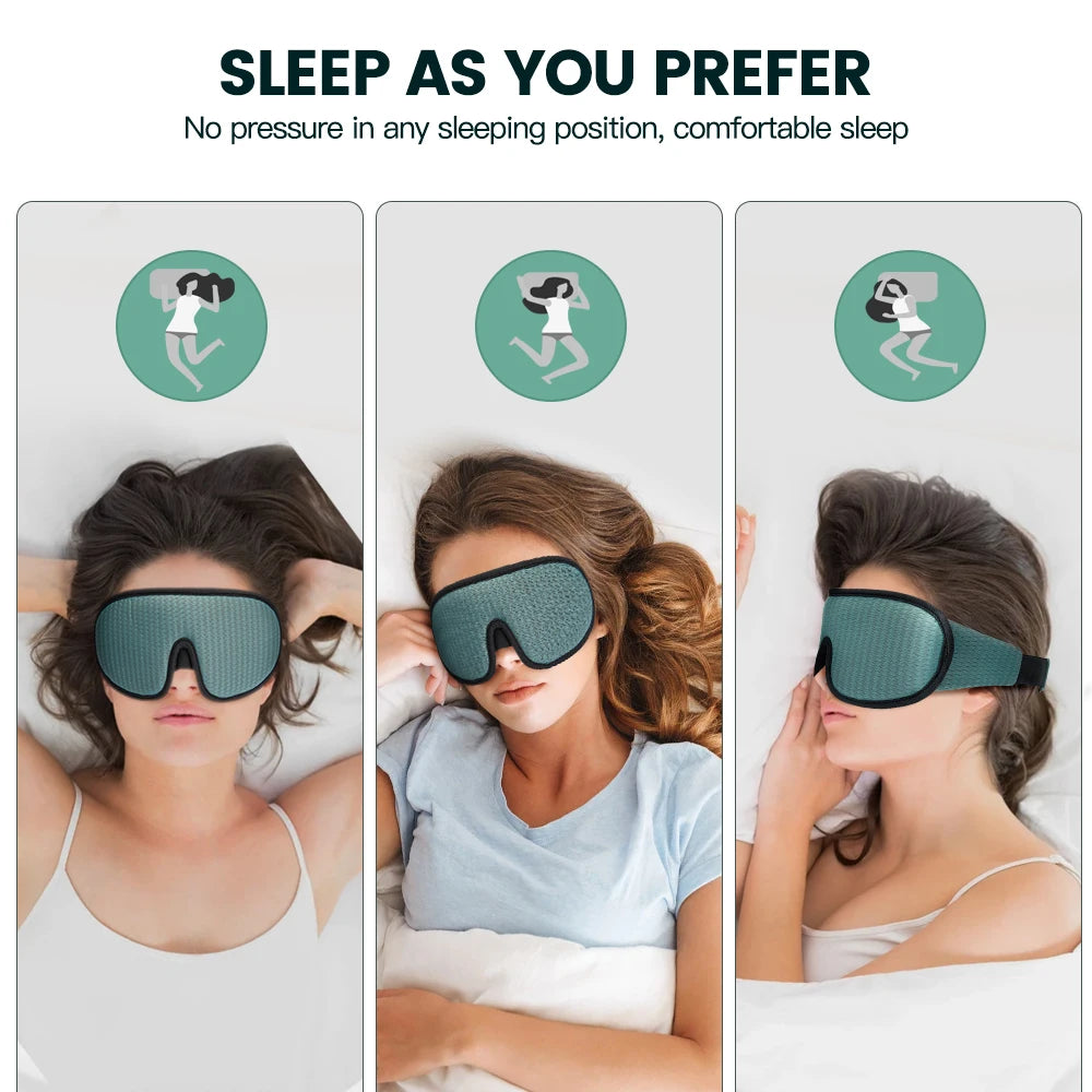 New Brand 3D Sleeping Mask Block Out Light Sleep Mask For Eyes Slaapmasker Eye Shade Blindfold Sleeping Aid Face Mask Eyepatch