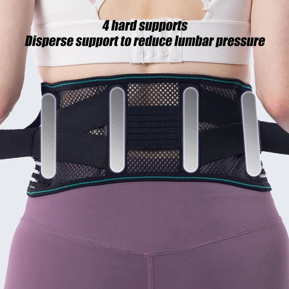 1pcs  Back Brace For Lower Back Pain Relief , Adjustable Lumbar Support Belt, Improves Posture During Workouts, Sciatica, Hernia