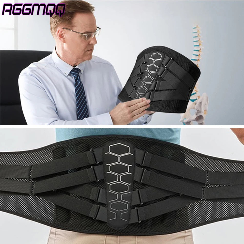 Back Brace for Lower Back Pain Relief - Lumbar Support Belt with Adjustable Pulley System,Bionic Spine Design -  for Men &Women