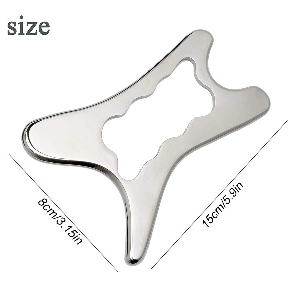 Stainless Gua Sha Tools Steel Scraping Massage Tool IASTM Massage Tools for Relaxing Soft Tissue, Reduce Head, Neck, Back Pain