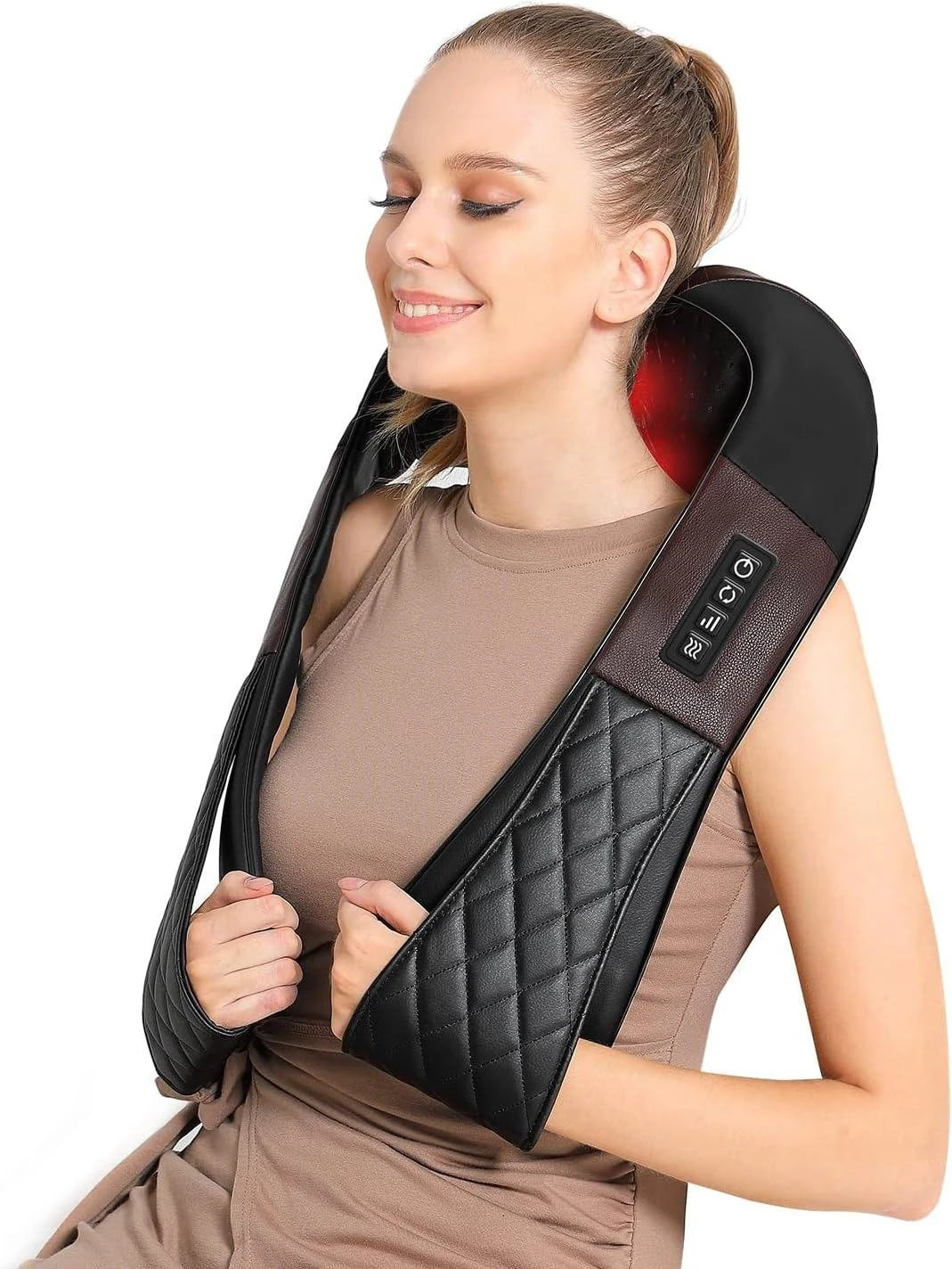 Electric Neck Massager Relax Muscles Relieve Stress Tension  Customized Automatic Timing Shiatsu Pillow With Bag Athletes Office
