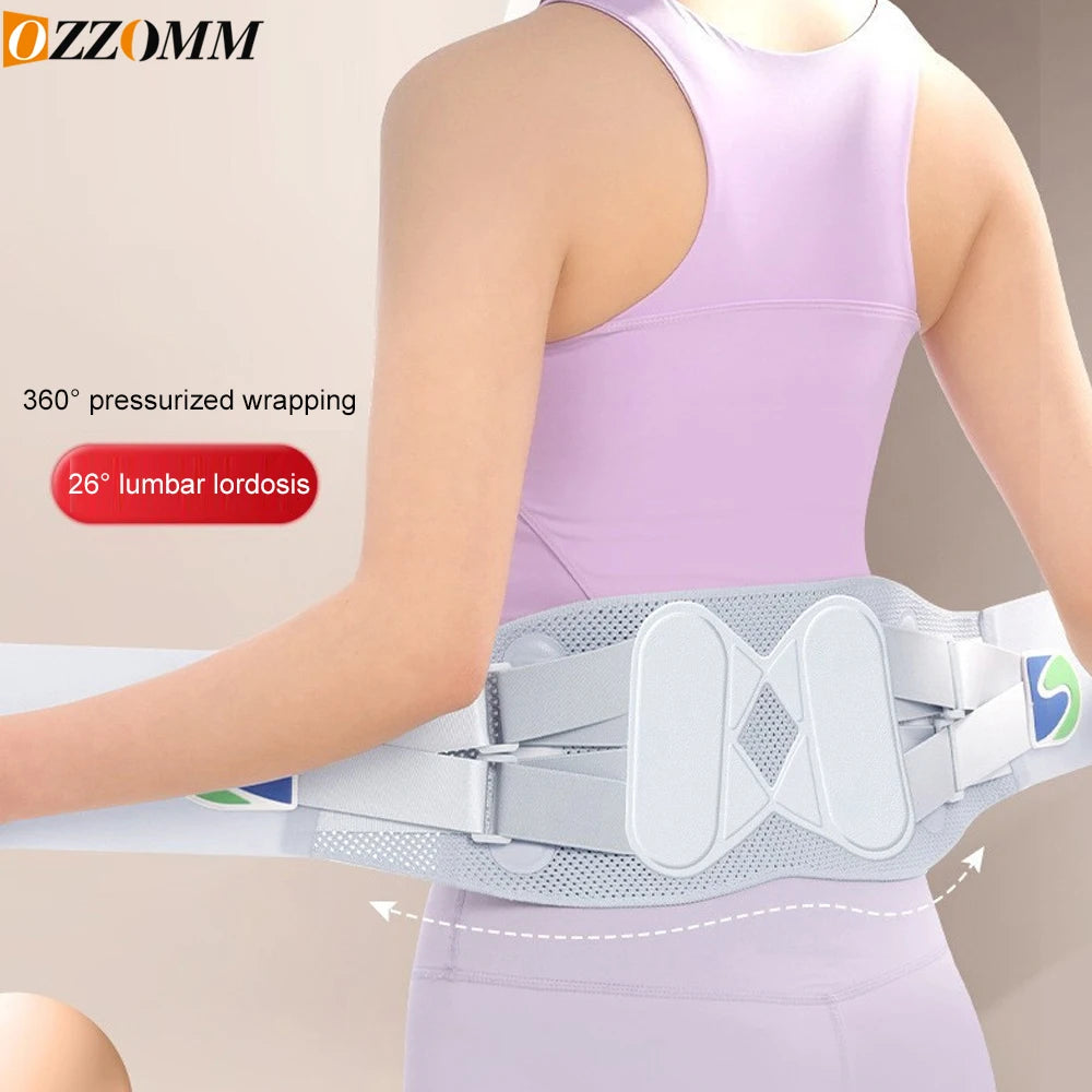 Lower Back Brace for Pain Relief - Lumbar Support Belt with 4 Support Bars,Adjustable for Men & Women,Sciatica,Posture Corrector