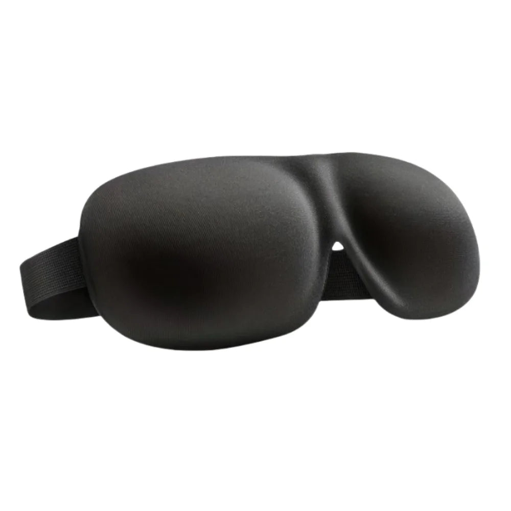 3D Contoured Sleep Mask, 100% Light Blocking Eye Mask, Ultra-Soft Skin-Friendly & Breathable Eye Cover for Rest, Travel, Yoga