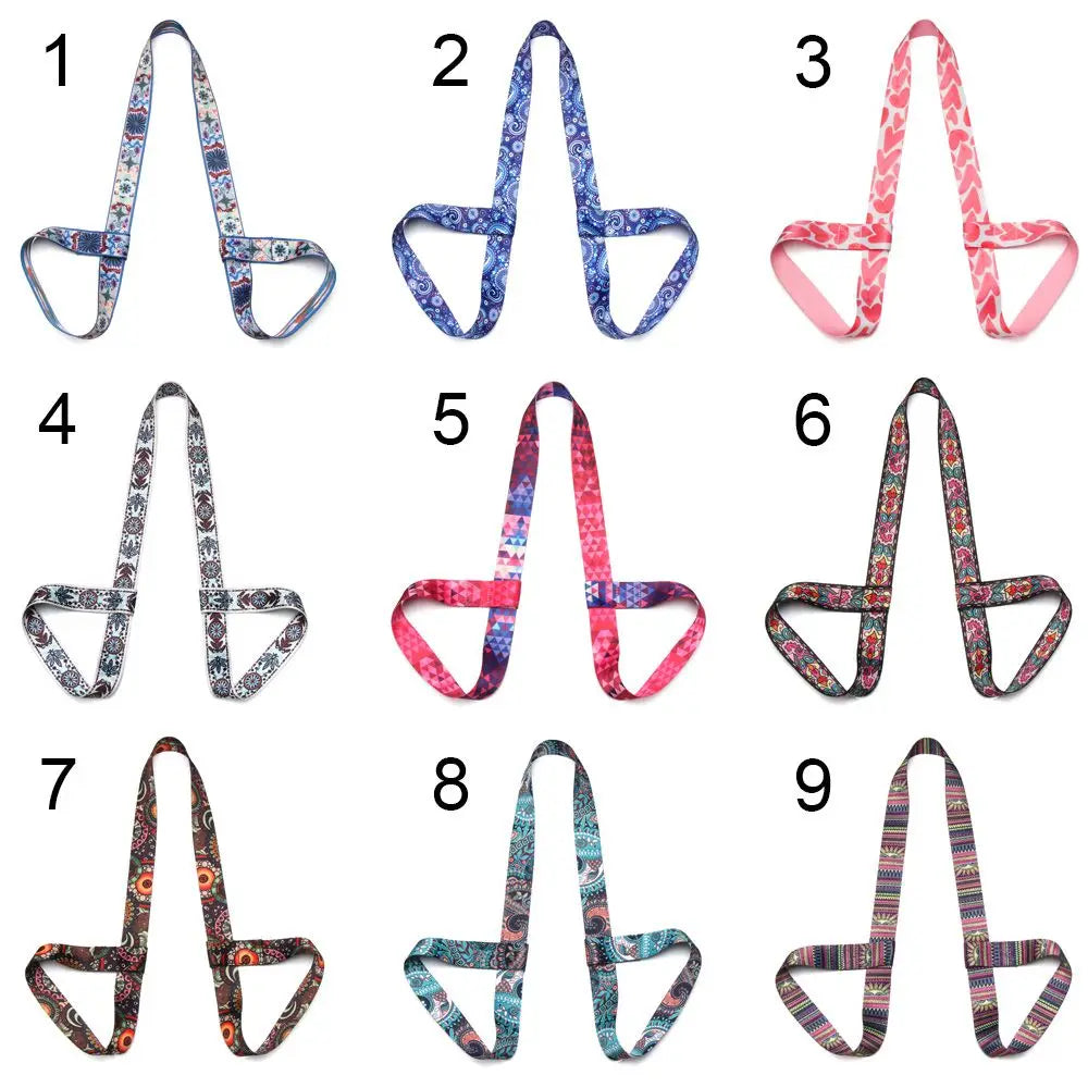 Yoga Mat Strap Belt Adjustable Sports Sling Shoulder Carry Strap Belt Exercise Stretch Fitness Equiment Elastic Yoga Belt Hot