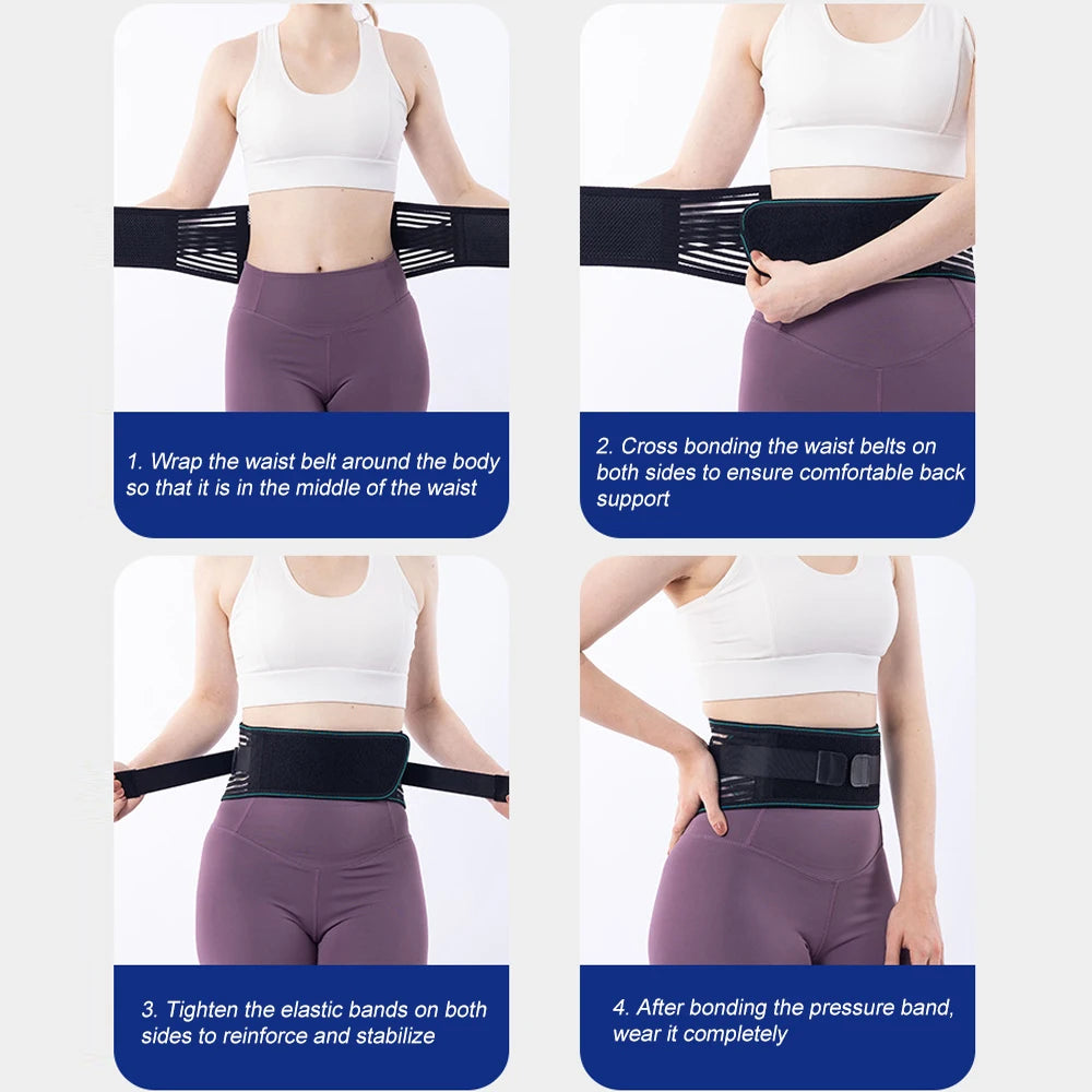 1pcs  Back Brace For Lower Back Pain Relief , Adjustable Lumbar Support Belt, Improves Posture During Workouts, Sciatica, Hernia