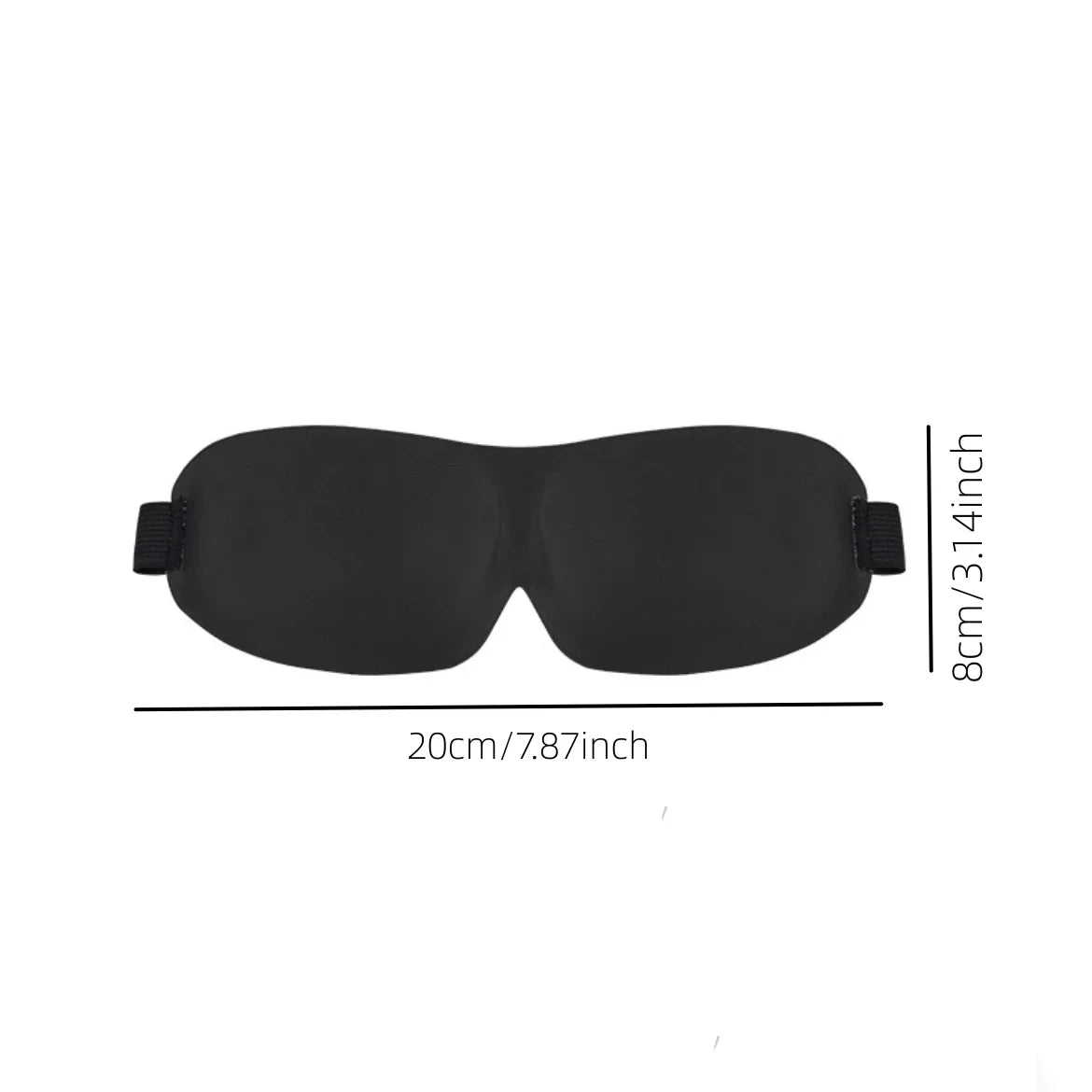 3D Contoured Sleep Mask, 100% Light Blocking Eye Mask, Ultra-Soft Skin-Friendly & Breathable Eye Cover for Rest, Travel, Yoga