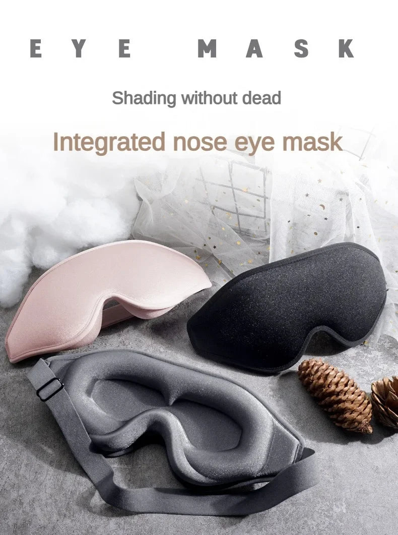 3D Sleeping Mask Memory Foam Block Out Light Sleep Mask Eye Shade Blindfold for Eye Sleep Masker Sleeping Aid Face Mask Eyepatch