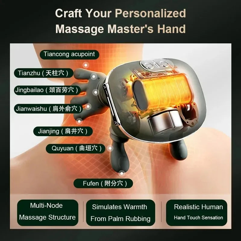 Electric Neck Massager with Finger Pressure Deep Kneading for Neck Back And Shoulder Muscle Relaxation