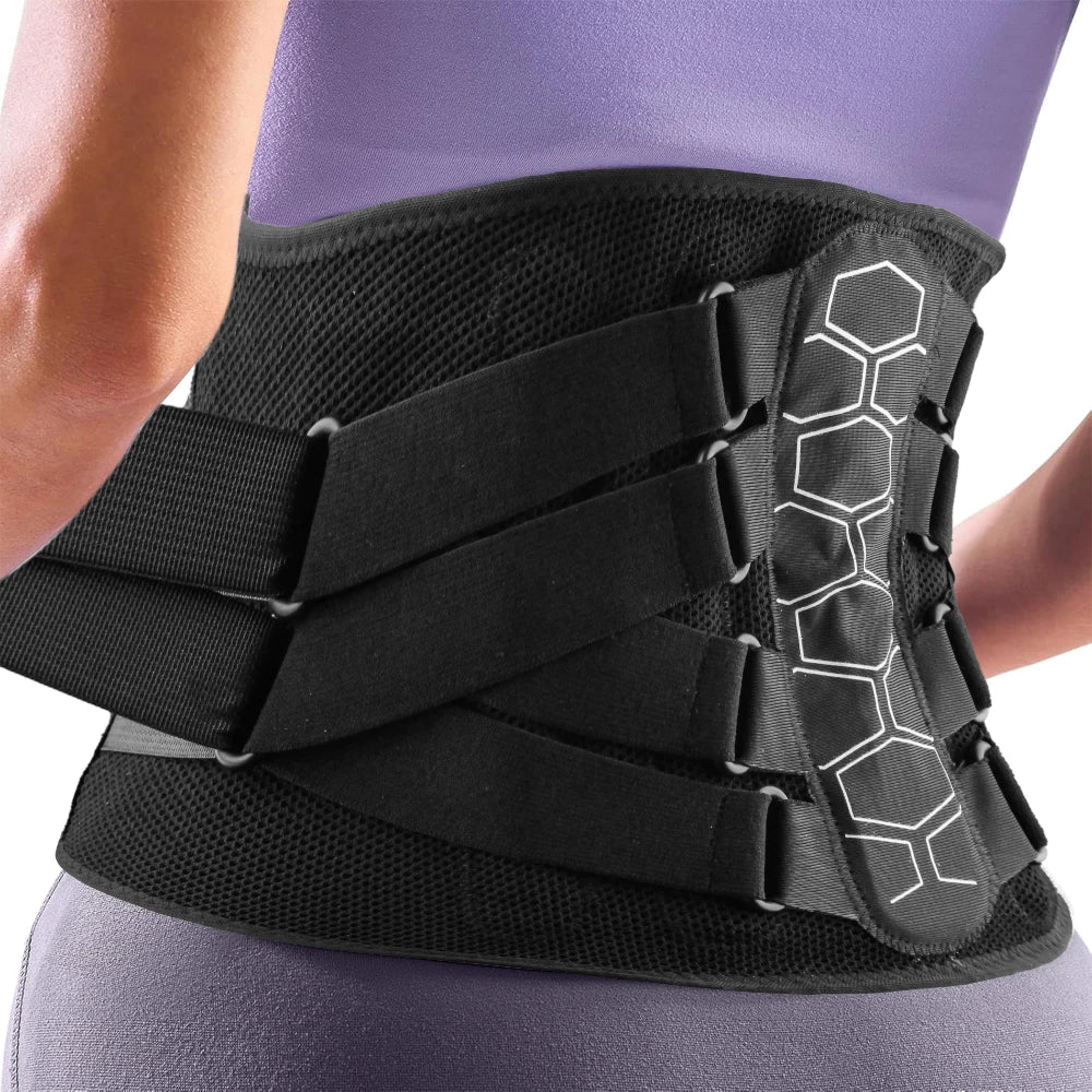 Back Brace for Lower Back Pain Relief - Lumbar Support Belt with Adjustable Pulley System,Bionic Spine Design -  for Men &Women