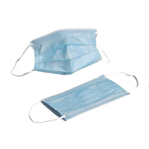 Disposable blue face masks for daily protection  Disposable blue face masks with breathable non-woven material  Disposable blue face masks with elastic ear loops  Disposable blue face masks showing secure nose fit  Disposable blue face masks suitable for work and travel  Disposable blue face masks in hygienic disposable packaging